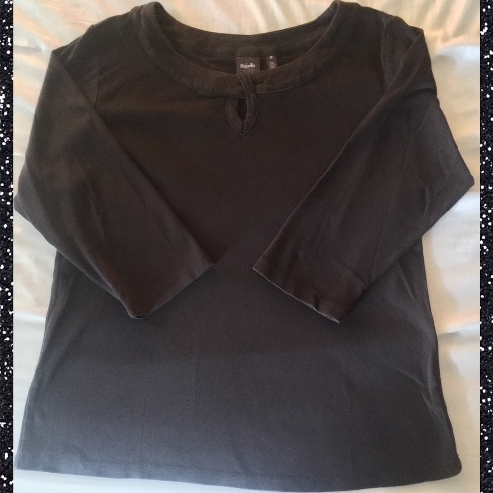 Rafaella Studio women’s size 1x black keyhole top